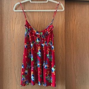 Floral babydoll tank top